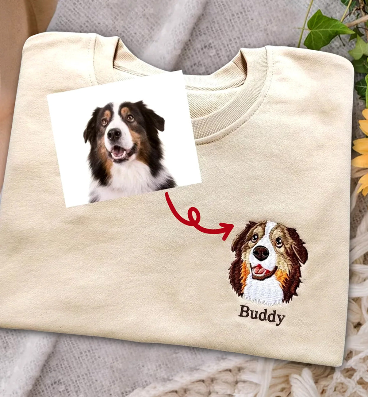 Siuvinėtas džemperis su jūsų nuotrauka