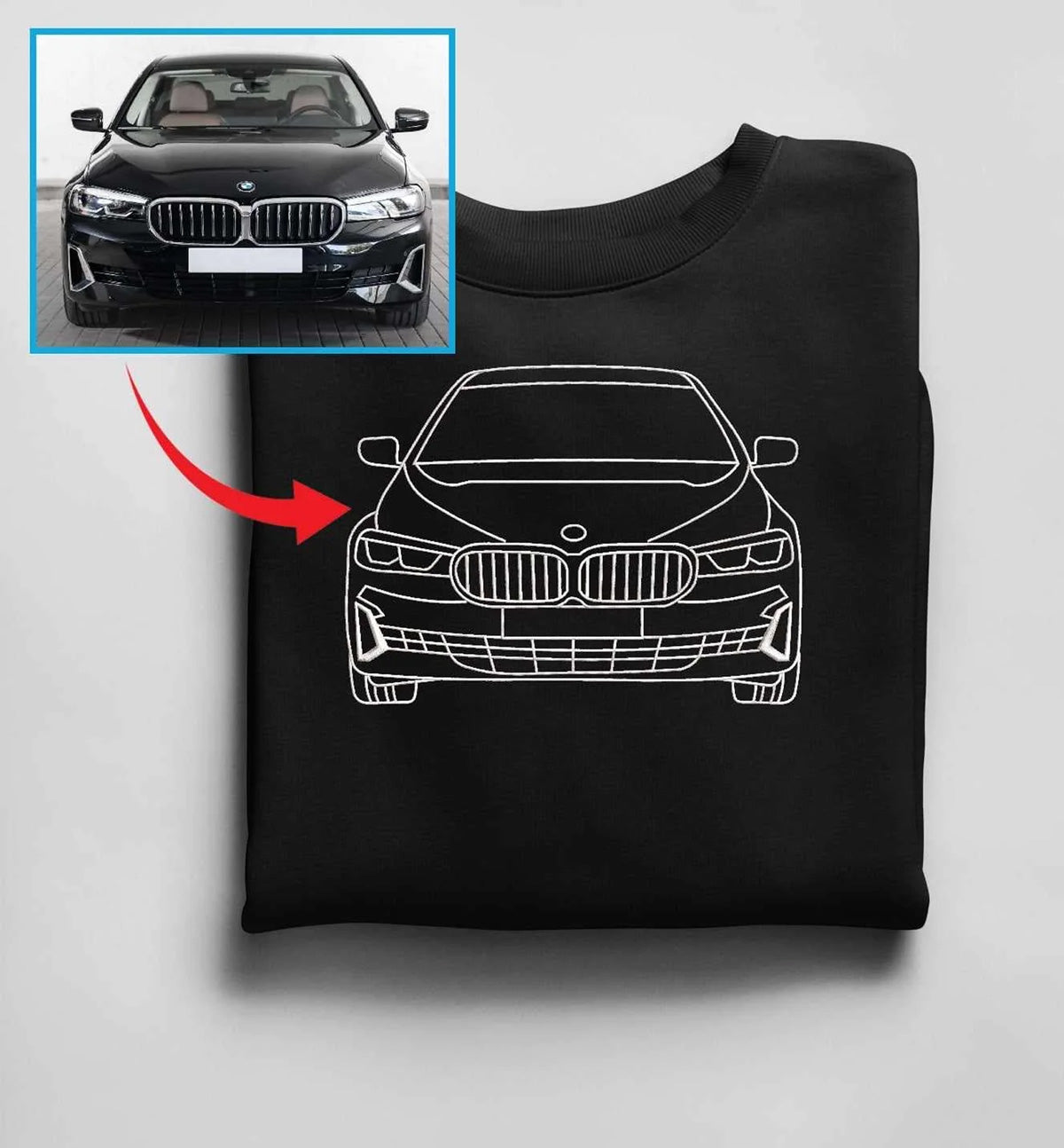 Siuvinėtas džemperis su jūsų nuotrauka