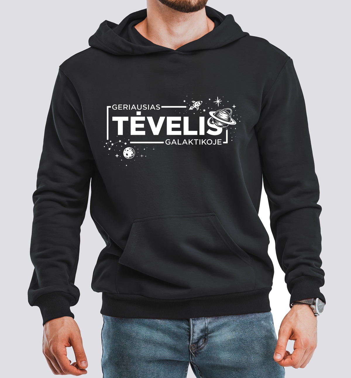 Tėtis – siuvinėti džemperiai tėčio tematika