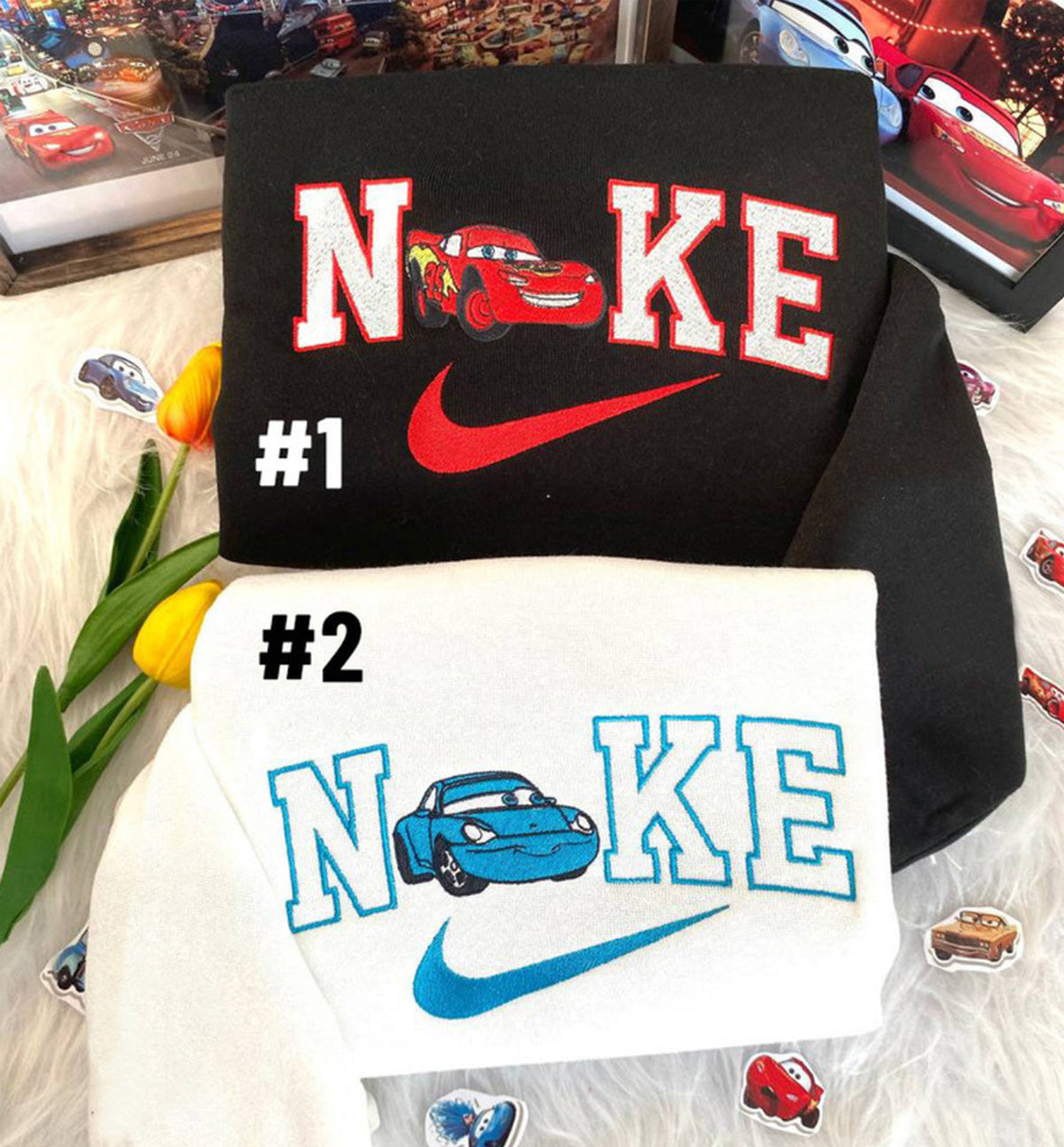 McQueen ir Sally (“McQueen & Sally”) – siuvinėtas džemperis