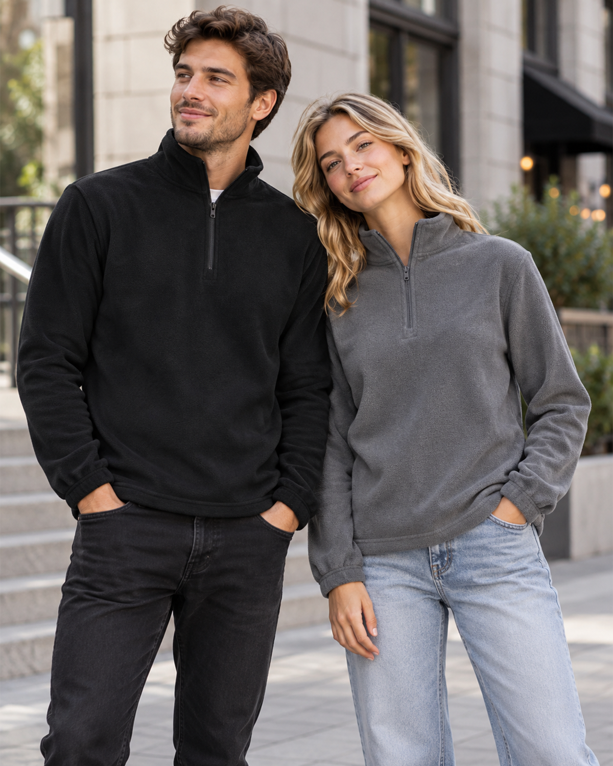 Polar fleece džemperis su užtrauktuku – unisex
