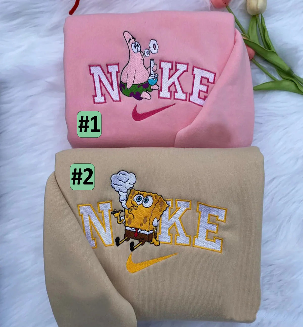 Patrikas ir Kempiniukas (“SpongeBob SquarePants”) – siuvinėtas džemperis