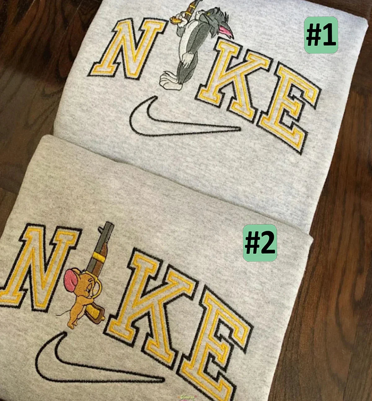 Katinas Tomas ir Peliukas Džeris – siuvinėtas džemperis