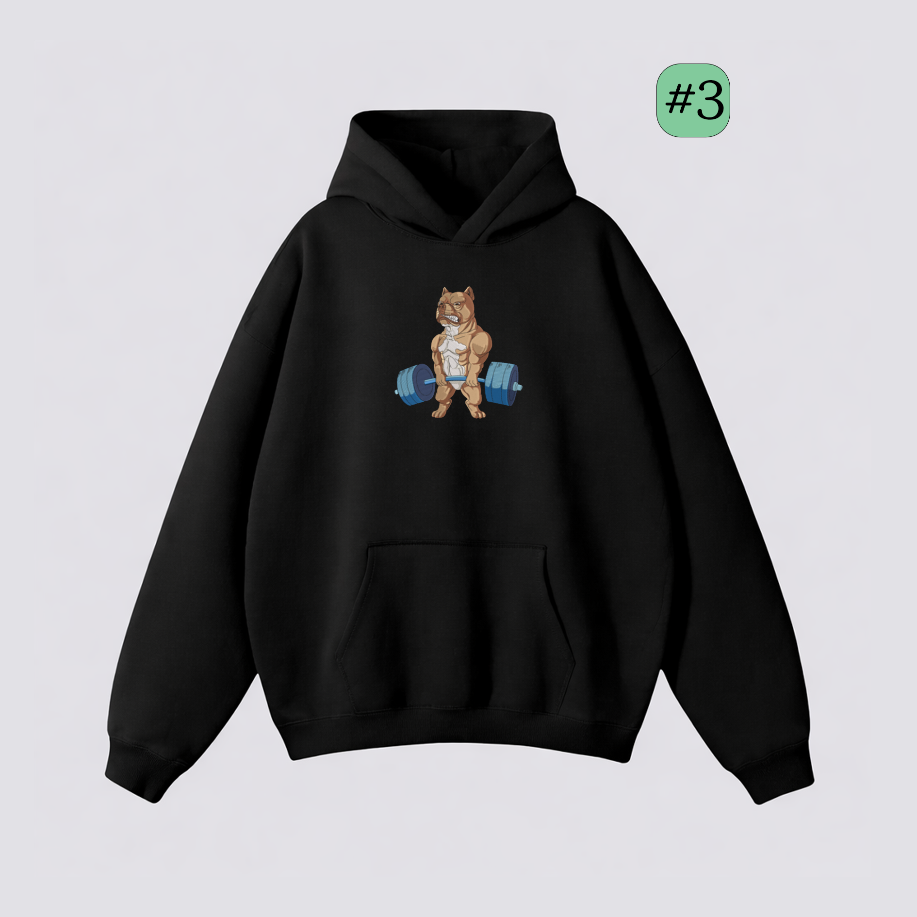 Bench Press, Deadlift – siuvinėtas džemperis