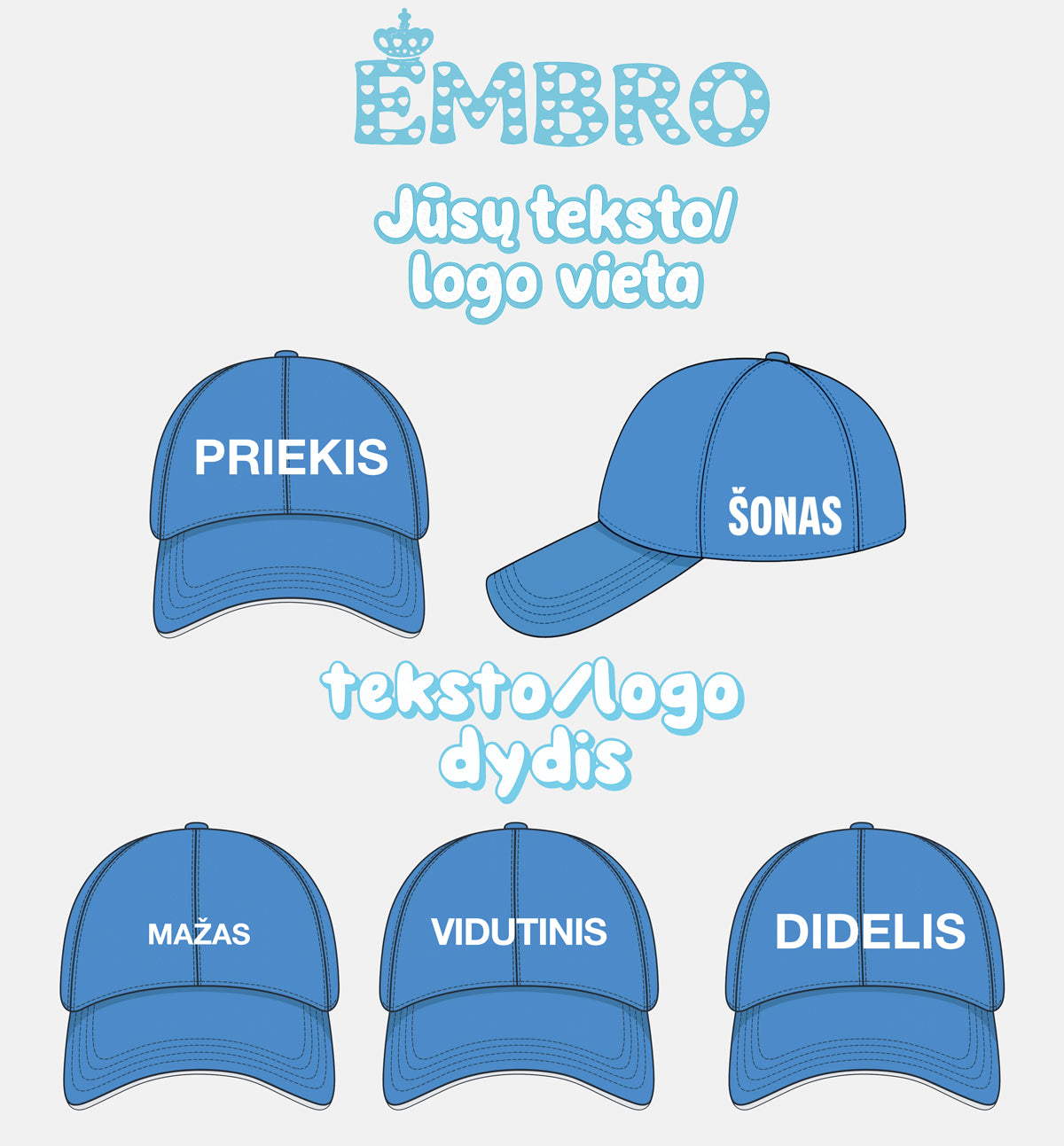 Siuvinėta kepurė su jūsų nuotrauka ar tekstu