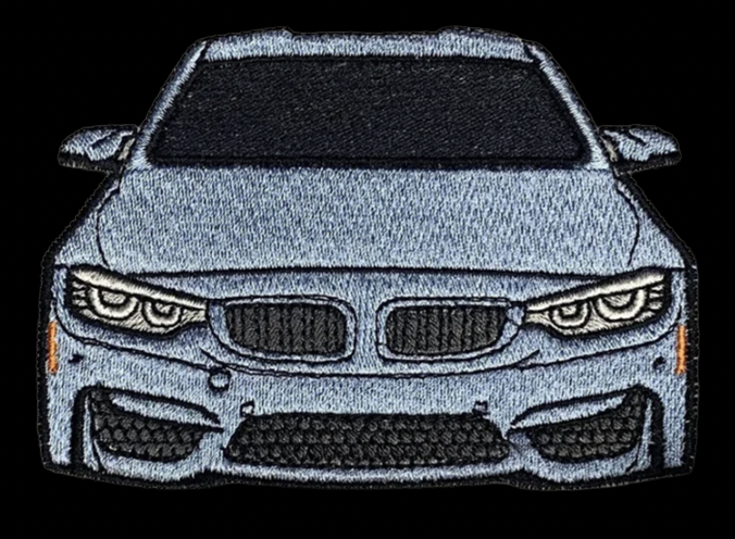 BMW automobilio siuvinėjimas ant džemperio