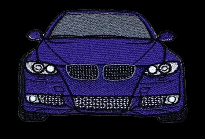 BMW automobilio siuvinėjimas ant džemperio