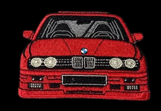 BMW automobilio siuvinėjimas ant džemperio
