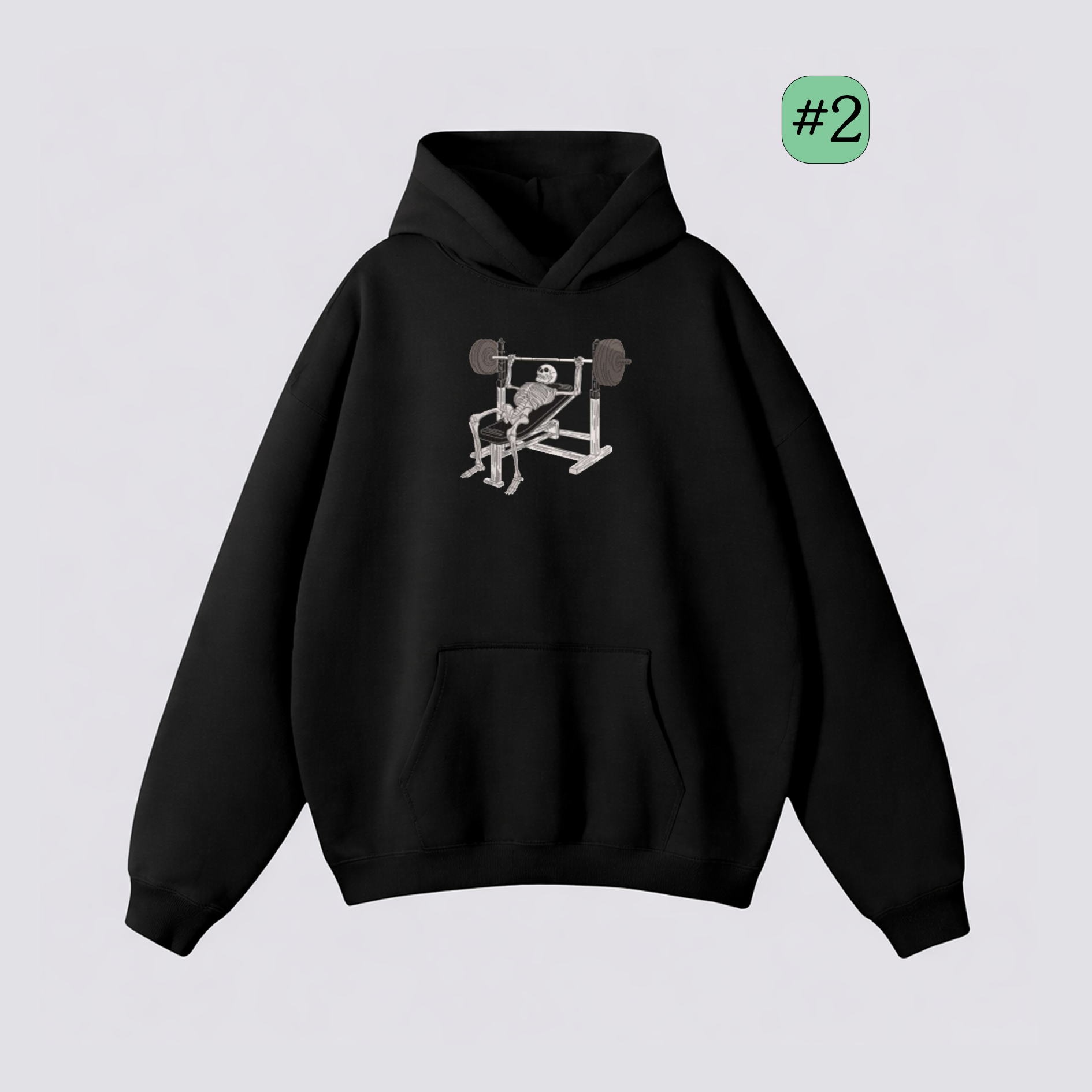 Bench Press, Deadlift – siuvinėtas džemperis