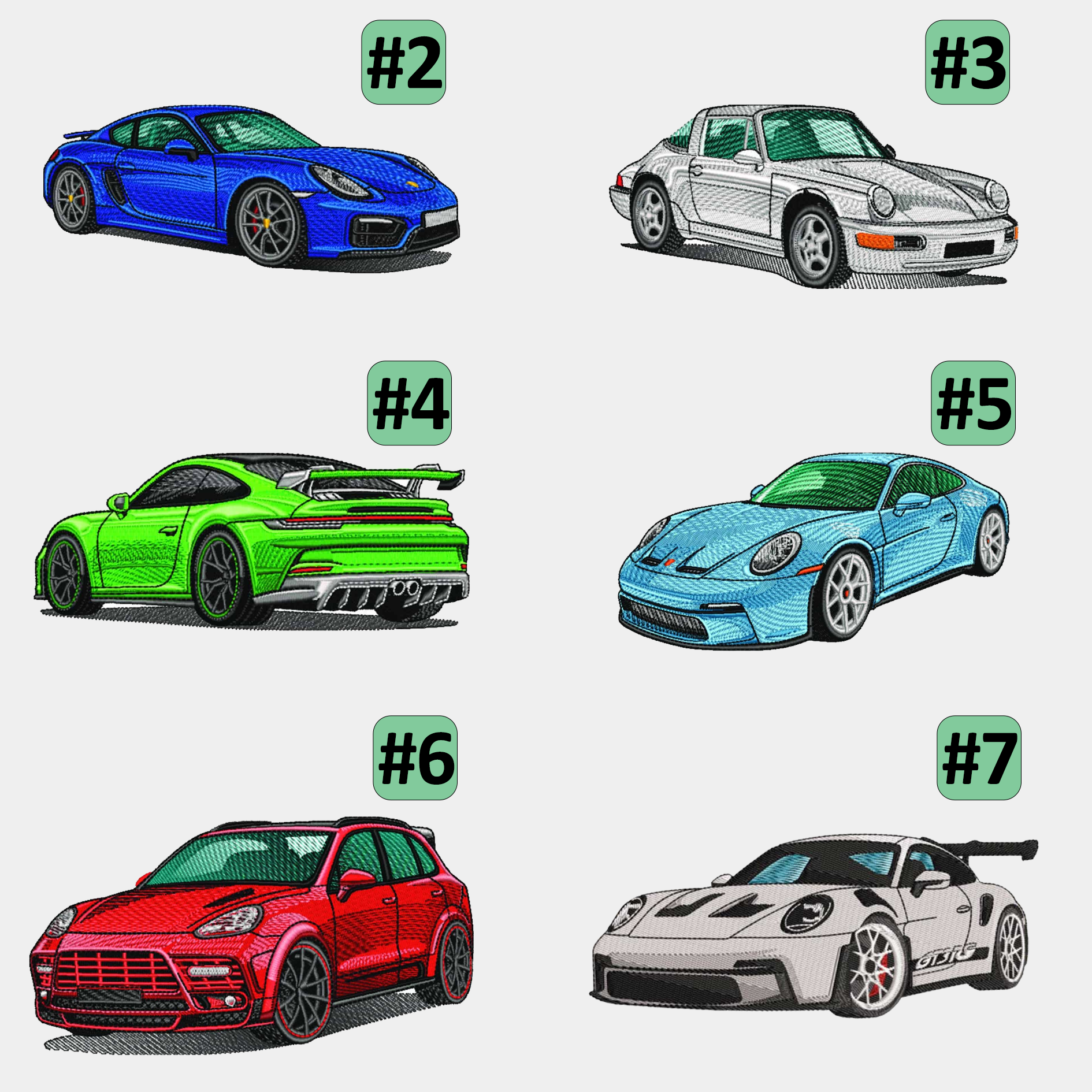 Porsche kolekcija, 911 GT3 RS, Cayenne ir kt. – siuvinėtas džemperis