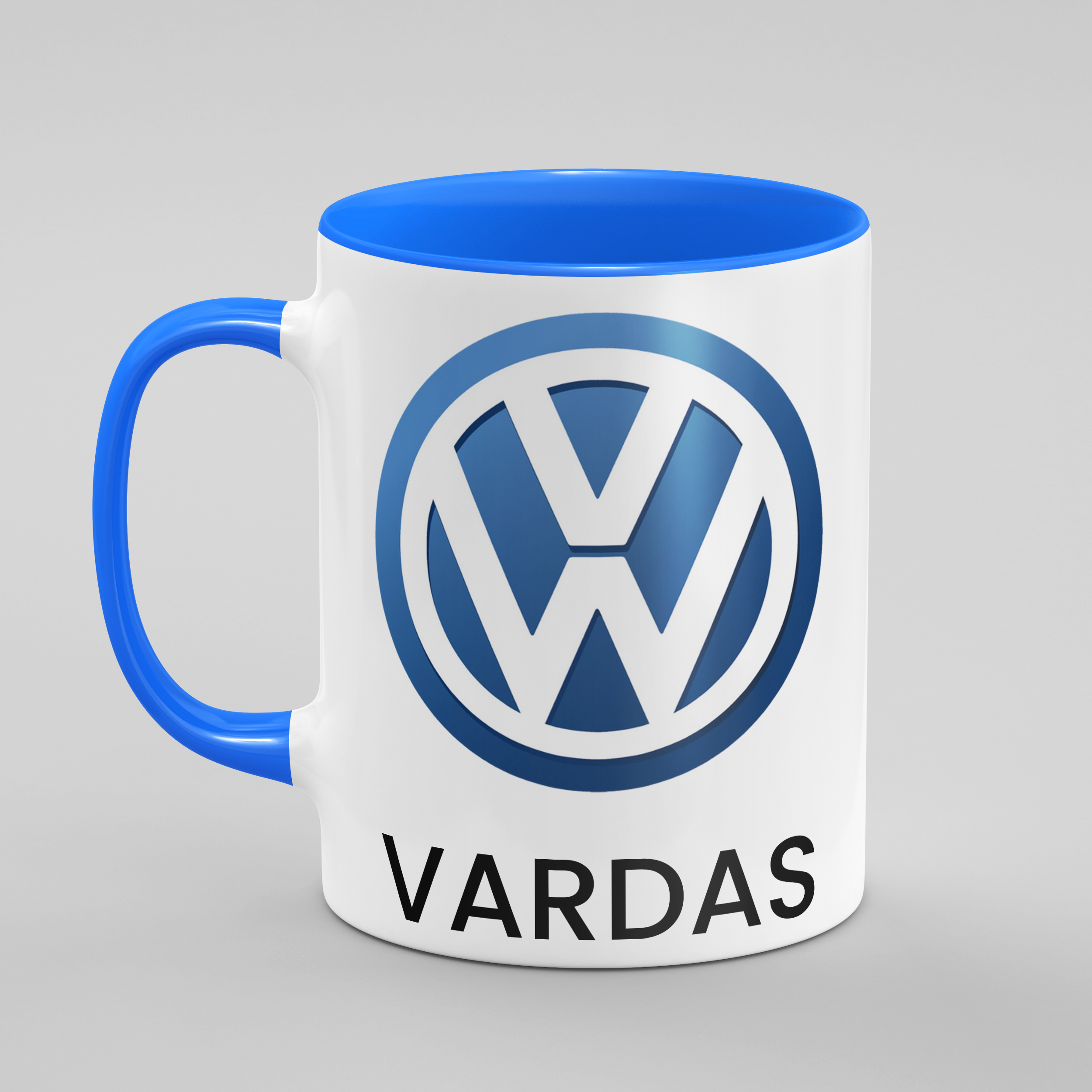 BMW, Mercedes Benz, Audi ir kitų gamintojų logotipai - keraminis puodelis su jūsu vardu